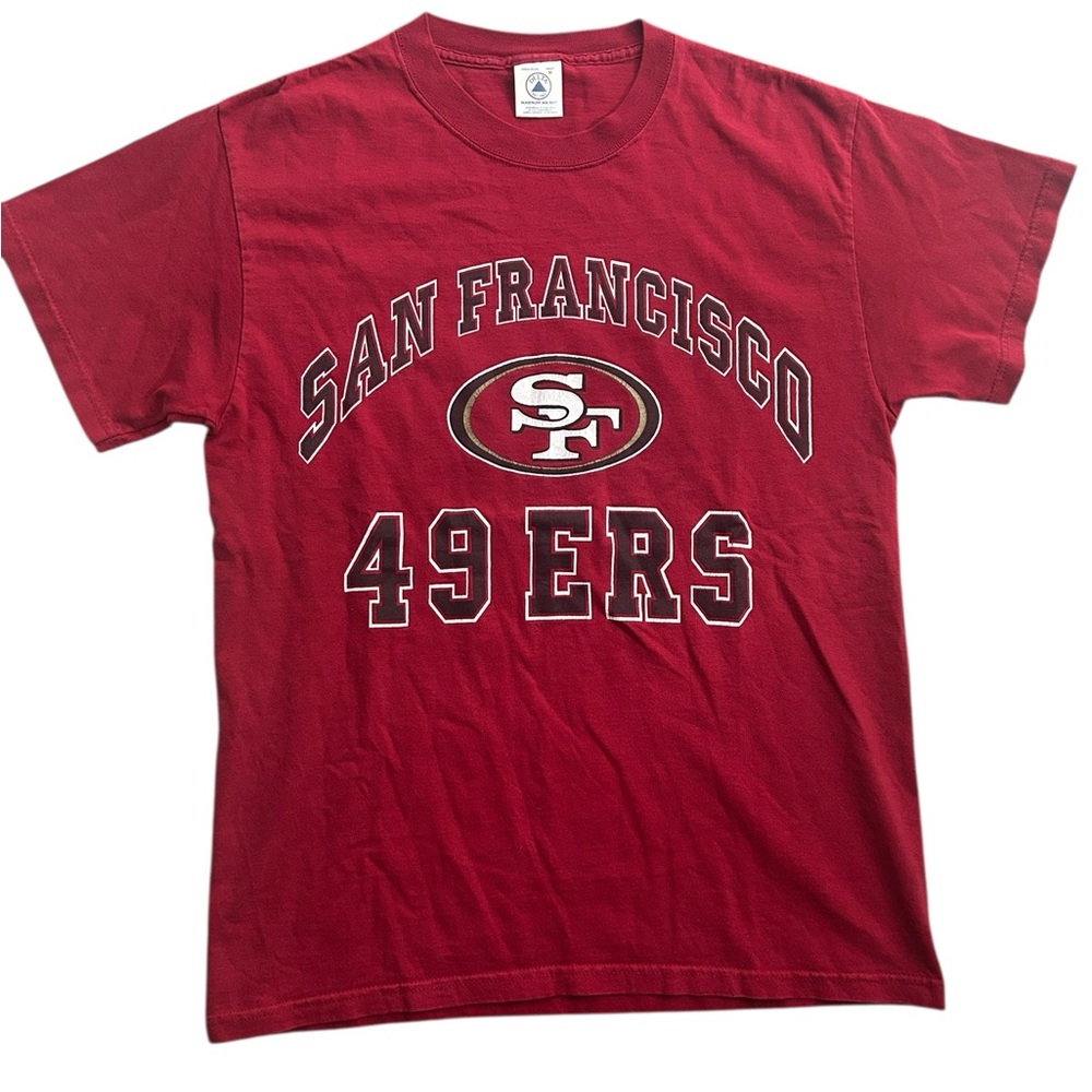 Vintage San Francisco 49ers NFL Graphic T-Shirt‎ Red Men’s Medium Delta Magnum